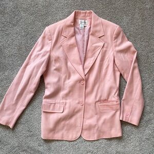 Womens Vintage Chadwicks Pink Wool Blazer- Size 12
